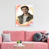 Upload His Photo- Personalized Custom Gift for Him キャンバスプリント (インサイチュ (リビング))