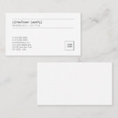 Upload Logo Elegant Modern Simple Professional 名刺 (正面/裏面)