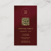Upload Logo Here Custom QR Code Gold Text Font 名刺 (裏面)