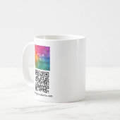 Upload Logo Sleek Template Scannable QR Code コーヒーマグカップ (正面左)