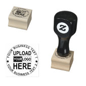 Upload Logo Stamp. Custom Small Business Font Seal ラバースタンプ