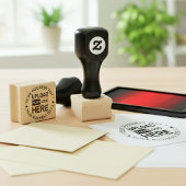 Upload Logo Stamp. Custom Small Business Font Seal ラバースタンプ