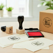 Upload Logo Stamp. Custom Small Business Font Seal ラバースタンプ