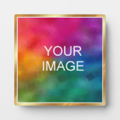 Upload Photo Image Logo Gold Easel Template フォトプラーク (正面)