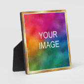 Upload Photo Image Logo Gold Easel Template フォトプラーク (正面)