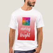 Upload Photo or Logo Christmas Merry And Bright Tシャツ (正面)