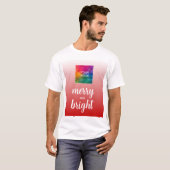 Upload Photo or Logo Christmas Merry And Bright Tシャツ (正面フル)