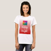 Upload Photo or Logo Womens Merry And Bright Tシャツ (正面フル)