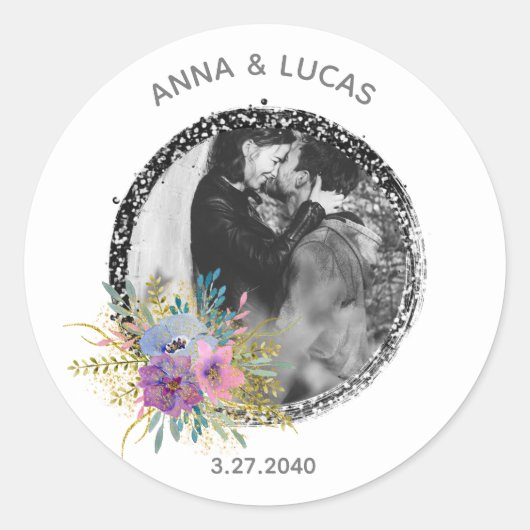 *~* UPLOAD PHOTO's 結婚ベビーFavorites Envelop Seal ラウンドシール (正面)