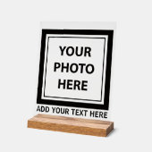 Upload Picture Photo & Add Text – Customize アクリルサイン (傾斜)