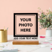 Upload Picture Photo & Add Text – Customize アクリルサイン (ウェディング)