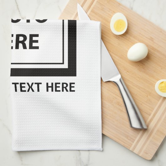 Upload Picture Photo & Add Text – Customize キッチンタオル (四つ折り)