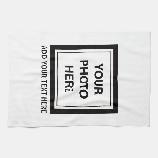 Upload Picture Photo & Add Text – Customize キッチンタオル (横)