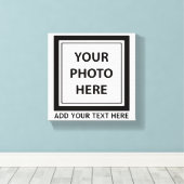 Upload Picture Photo & Add Text – Customize キャンバスプリント (インサイチュ (ウッドフロア))