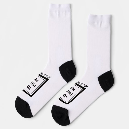 Upload Picture Photo & Add Text – Customize ソックス (左)