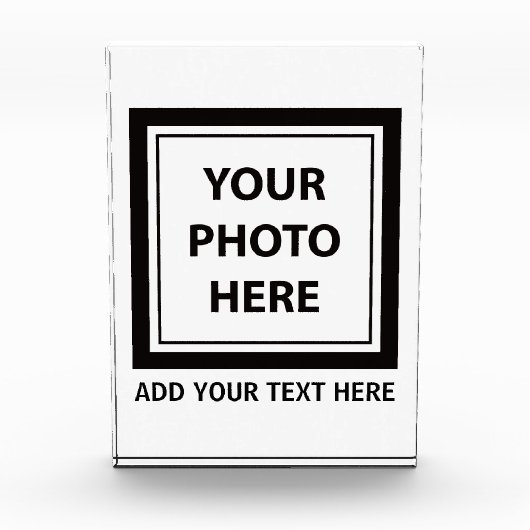 Upload Picture Photo & Add Text – Customize フォトブロック (正面)