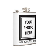 Upload Picture Photo & Add Text – Customize フラスク (右)