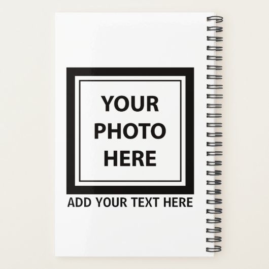 Upload Picture Photo & Add Text – Customize プランナー手帳 (裏面)