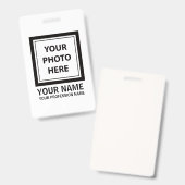 Upload Picture Photo & Add Text – Customize Simple バッジ (正面＆裏面)