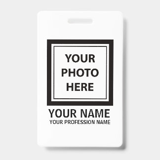 Upload Picture Photo & Add Text – Customize Simple バッジ