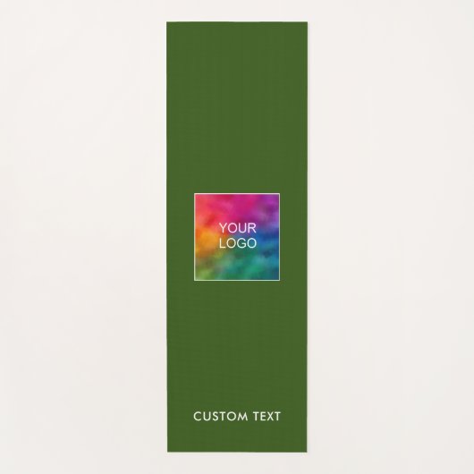 Upload Your Business Logo Custom Text Template ヨガマット (正面)