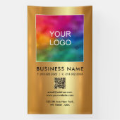 Upload Your Company Logo QR Code Vertical Large 横断幕 (縦)