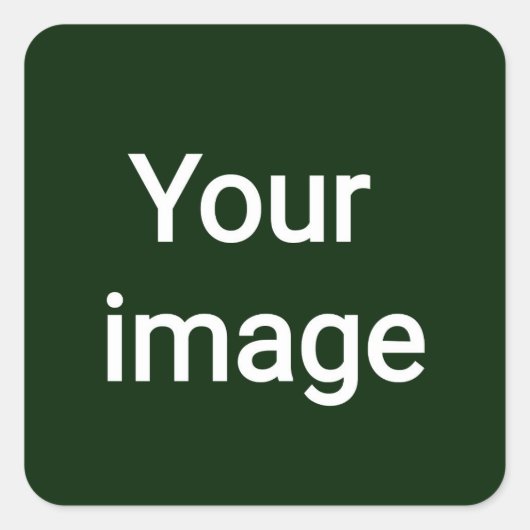Upload Your Custom Image – Personalized Graphic スクエアシール (正面)