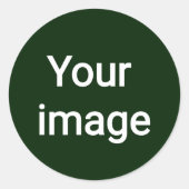 Upload Your Custom Image – Personalized Graphic ラウンドシール (正面)