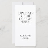 Upload Your Design Here 4x8" Menu Card シーズンカード (正面)