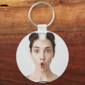 Upload Your Funny Face Photo Selfie キーホルダー (裏面)