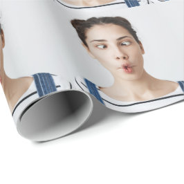 Upload Your Funny Face Photo Selfie ラッピングペーパー