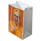 Upload Your Funny Photo Selfie Party  ミディアムペーパーバッグ (正面アングル)