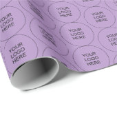 Upload Your Logo Brand Elegant Purple Business ラッピングペーパー (ロールコーナー)