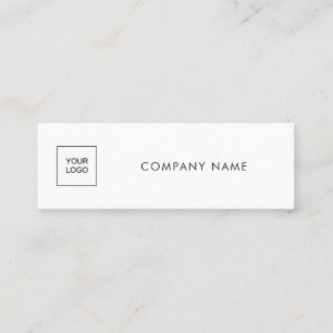 Upload Your Logo Companyのモダンでシンプルなテンプレート スキニー名刺