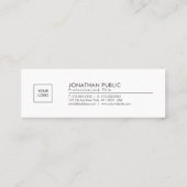 Upload Your Logo Companyのモダンでシンプルなテンプレート スキニー名刺 (裏面)