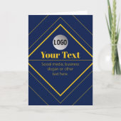 Upload Your Logo & Customizable Text Design カード (正面)