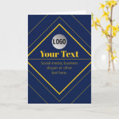 Upload Your Logo & Customizable Text Design カード (黄色い花)
