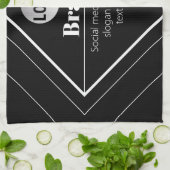 Upload Your Logo & Customizable Text Design キッチンタオル (折り畳み)