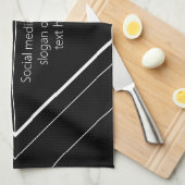 Upload Your Logo & Customizable Text Design キッチンタオル (四つ折り)