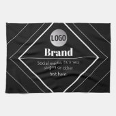 Upload Your Logo & Customizable Text Design キッチンタオル (横)