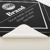 Upload Your Logo & Customizable Text Design シェルパブランケット (3/4)