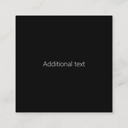 Upload Your Logo & Customizable Text Design スクエア名刺 (裏面)