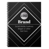 Upload Your Logo & Customizable Text Design ノートブック (正面)