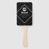 Upload Your Logo & Customizable Text Design ハンドファン (正面)