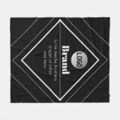 Upload Your Logo & Customizable Text Design フリースブランケット (正面(横))