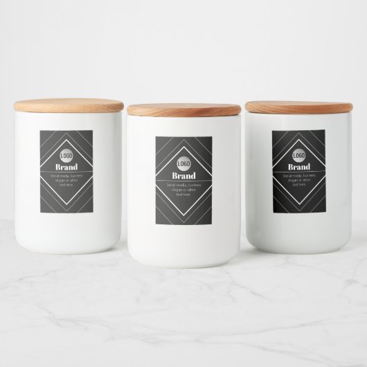 Upload Your Logo & Customizable Text Design フードラベル (ボトル)