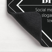 Upload Your Logo & Customizable Text Design マウスパッド (コーナー)