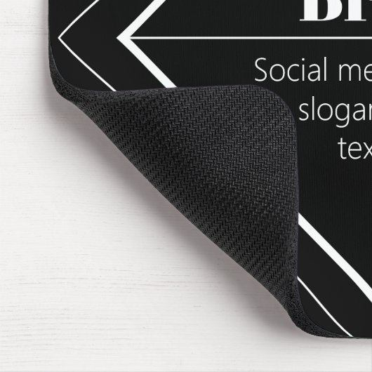 Upload Your Logo & Customizable Text Design マウスパッド (コーナー)