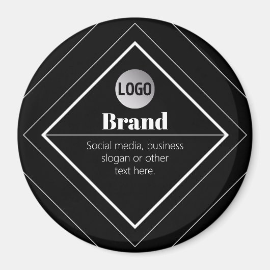 Upload Your Logo & Customizable Text Design マグネット (正面)