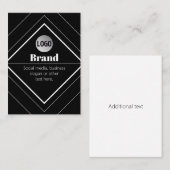 Upload Your Logo & Customizable Text Design 名刺 (正面/裏面)